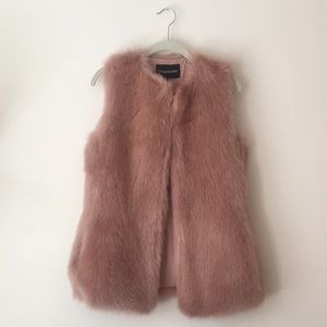 Pink Faux Fur Bagatelle Vest